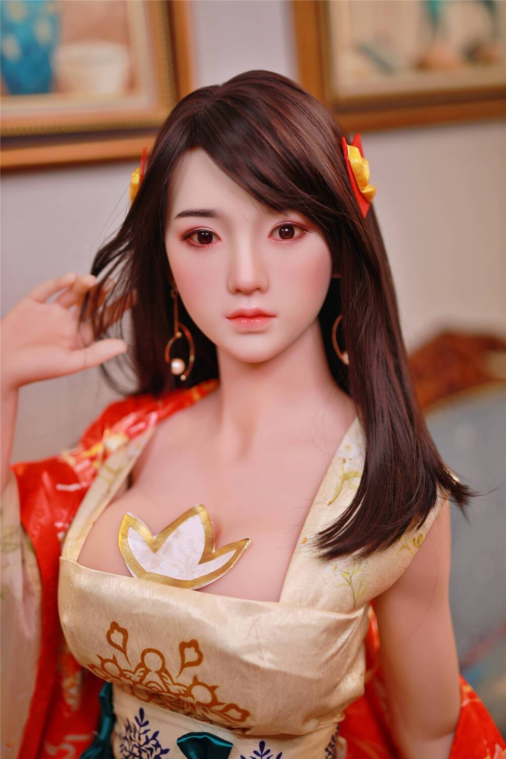日本和服のセクシー人形シリコン頭部 古山恵麻 161cm T161 B95 W54 H97 39KG 2
