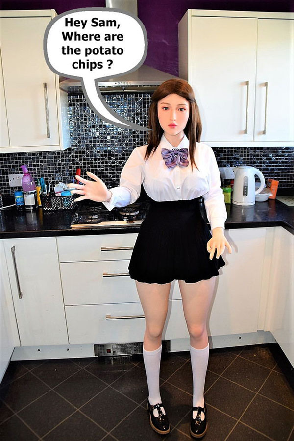 制服な日本学生ラブドール 爆乳 俳優 オナニー 吉川加歩 165cm T165 B84 W54 H93 36KG 4